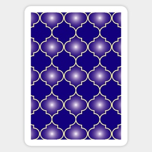 Blue Islamic Geometric - Blue Islamic Pattern - Blue Islamic Pattern Geometric Sticker